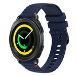 波浪點綴縫線 20mm 矽膠錶帶，適用於 Samsung Galaxy Gear Sport，適用於 Samsung Galaxy Watch Active 2，適用於 Samsung Galaxy Watch3 41mm，適用於 Samsung Galaxy Watch Active