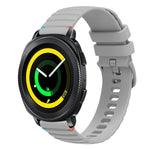波浪點綴縫線 20mm 矽膠錶帶，適用於 Samsung Galaxy Gear Sport，適用於 Samsung Galaxy Watch Active 2，適用於 Samsung Galaxy Watch3 41mm，適用於 Samsung Galaxy Watch Active
