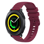 波浪點綴縫線 20mm 矽膠錶帶，適用於 Samsung Galaxy Gear Sport，適用於 Samsung Galaxy Watch Active 2，適用於 Samsung Galaxy Watch3 41mm，適用於 Samsung Galaxy Watch Active