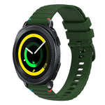 波浪點綴縫線 20mm 矽膠錶帶，適用於 Samsung Galaxy Gear Sport，適用於 Samsung Galaxy Watch Active 2，適用於 Samsung Galaxy Watch3 41mm，適用於 Samsung Galaxy Watch Active