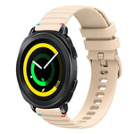 波浪點綴縫線 20mm 矽膠錶帶，適用於 Samsung Galaxy Gear Sport，適用於 Samsung Galaxy Watch Active 2，適用於 Samsung Galaxy Watch3 41mm，適用於 Samsung Galaxy Watch Active