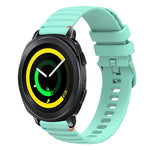 波浪點綴縫線 20mm 矽膠錶帶，適用於 Samsung Galaxy Gear Sport，適用於 Samsung Galaxy Watch Active 2，適用於 Samsung Galaxy Watch3 41mm，適用於 Samsung Galaxy Watch Active