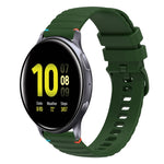波浪點綴縫線 20mm 矽膠錶帶，適用於 Samsung Galaxy Gear Sport，適用於 Samsung Galaxy Watch Active 2，適用於 Samsung Galaxy Watch3 41mm，適用於 Samsung Galaxy Watch Active
