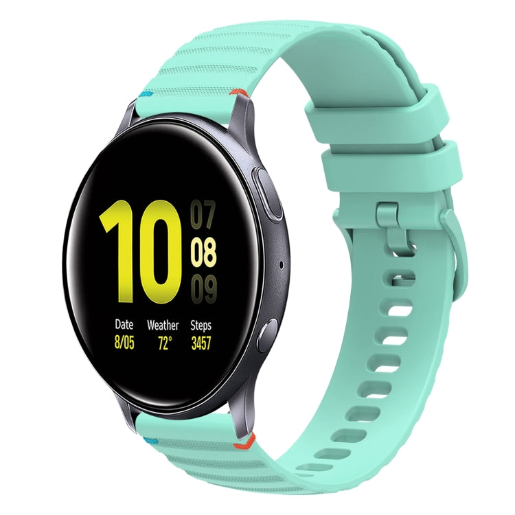 波浪點綴縫線 20mm 矽膠錶帶，適用於 Samsung Galaxy Gear Sport，適用於 Samsung Galaxy Watch Active 2，適用於 Samsung Galaxy Watch3 41mm，適用於 Samsung Galaxy Watch Active