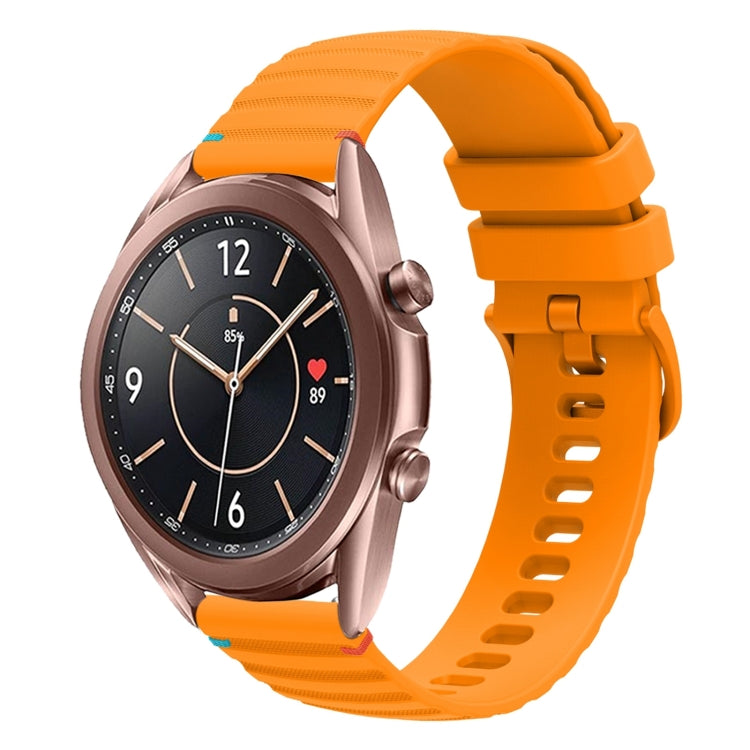 波浪點綴縫線 20mm 矽膠錶帶，適用於 Samsung Galaxy Gear Sport，適用於 Samsung Galaxy Watch Active 2，適用於 Samsung Galaxy Watch3 41mm，適用於 Samsung Galaxy Watch Active