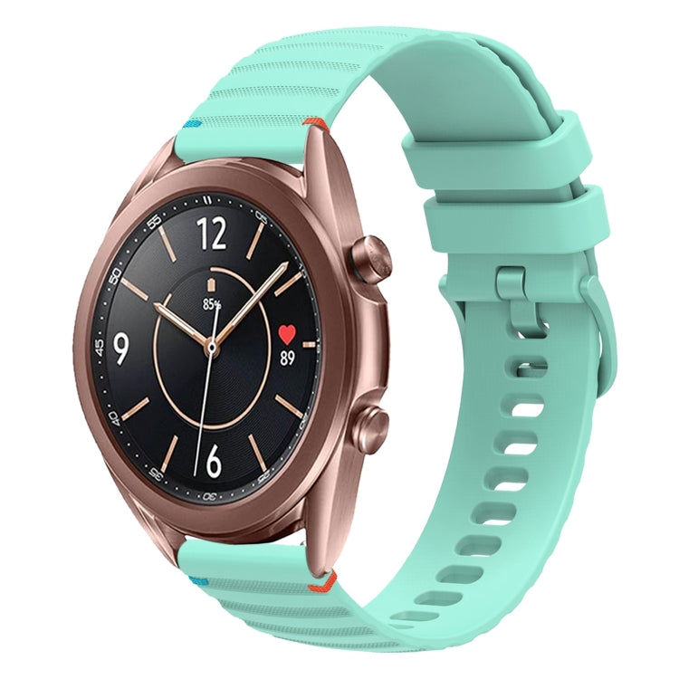 波浪點綴縫線 20mm 矽膠錶帶，適用於 Samsung Galaxy Gear Sport，適用於 Samsung Galaxy Watch Active 2，適用於 Samsung Galaxy Watch3 41mm，適用於 Samsung Galaxy Watch Active