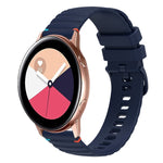 波浪點綴縫線 20mm 矽膠錶帶，適用於 Samsung Galaxy Gear Sport，適用於 Samsung Galaxy Watch Active 2，適用於 Samsung Galaxy Watch3 41mm，適用於 Samsung Galaxy Watch Active