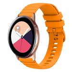 波浪點綴縫線 20mm 矽膠錶帶，適用於 Samsung Galaxy Gear Sport，適用於 Samsung Galaxy Watch Active 2，適用於 Samsung Galaxy Watch3 41mm，適用於 Samsung Galaxy Watch Active