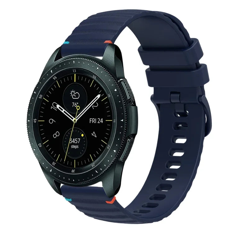 波浪點綴縫線 20mm 矽膠錶帶，適用於 Samsung Galaxy Watch 42mm，Samsung Gear S2 Classic