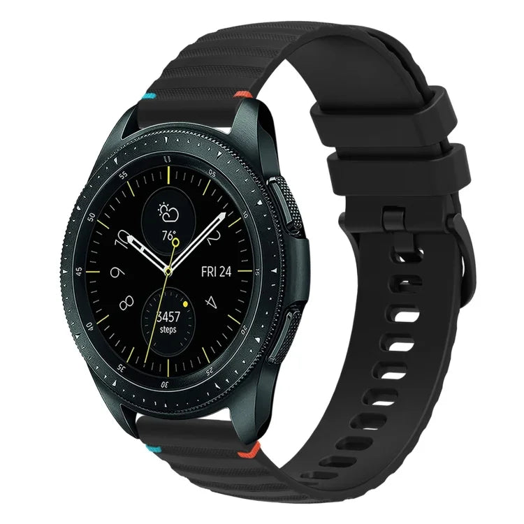 波浪點綴縫線 20mm 矽膠錶帶，適用於 Samsung Galaxy Watch 42mm，Samsung Gear S2 Classic
