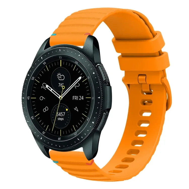波浪點綴縫線 20mm 矽膠錶帶，適用於 Samsung Galaxy Watch 42mm，Samsung Gear S2 Classic