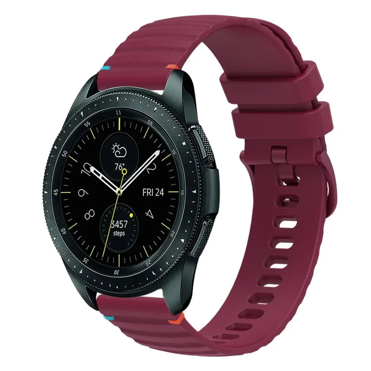 波浪點綴縫線 20mm 矽膠錶帶，適用於 Samsung Galaxy Watch 42mm，Samsung Gear S2 Classic