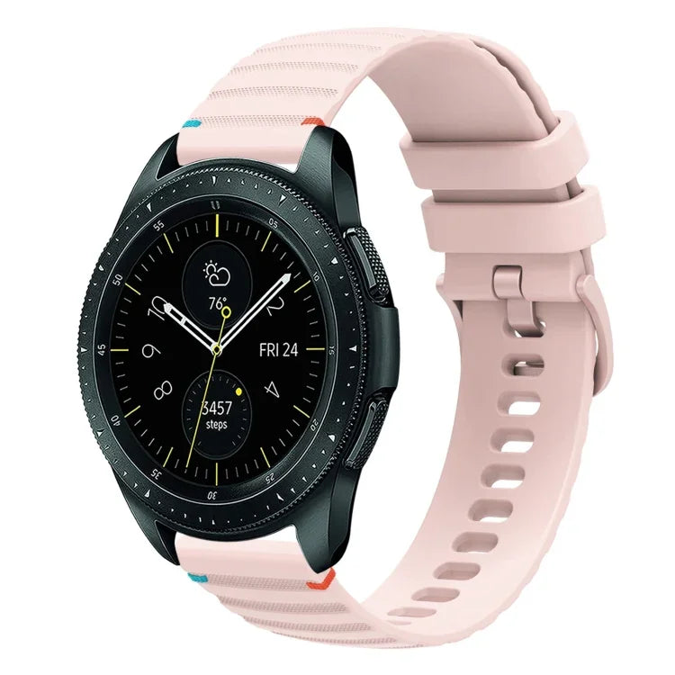 波浪點綴縫線 20mm 矽膠錶帶，適用於 Samsung Galaxy Watch 42mm，Samsung Gear S2 Classic