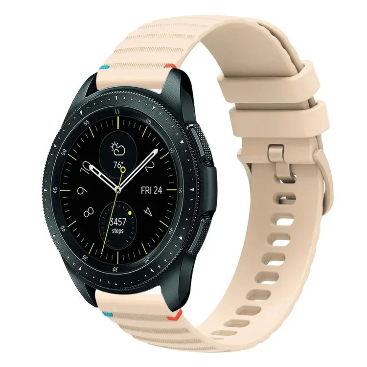 波浪點綴縫線 20mm 矽膠錶帶，適用於 Samsung Galaxy Watch 42mm，Samsung Gear S2 Classic