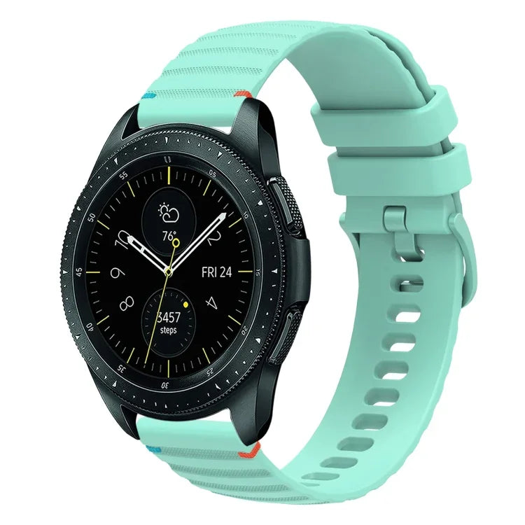 波浪點綴縫線 20mm 矽膠錶帶，適用於 Samsung Galaxy Watch 42mm，Samsung Gear S2 Classic