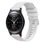 波浪點綴縫線 20mm 矽膠錶帶，適用於 Samsung Galaxy Watch 42mm，Samsung Gear S2 Classic