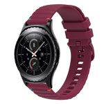 波浪點綴縫線 20mm 矽膠錶帶，適用於 Samsung Galaxy Watch 42mm，Samsung Gear S2 Classic