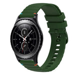 波浪點綴縫線 20mm 矽膠錶帶，適用於 Samsung Galaxy Watch 42mm，Samsung Gear S2 Classic