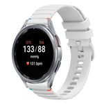 波浪點綴縫線20mm矽膠錶帶，適用於Samsung Galaxy Watch FE 40mm，Samsung Galaxy Watch 7 40 / 44mm，Samsung Galaxy Watch 6 Classic 43 / 47mm，Samsung Galaxy Watch 6 40 / 44mm
