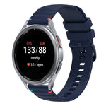 波浪點綴縫線20mm矽膠錶帶，適用於Samsung Galaxy Watch FE 40mm，Samsung Galaxy Watch 7 40 / 44mm，Samsung Galaxy Watch 6 Classic 43 / 47mm，Samsung Galaxy Watch 6 40 / 44mm
