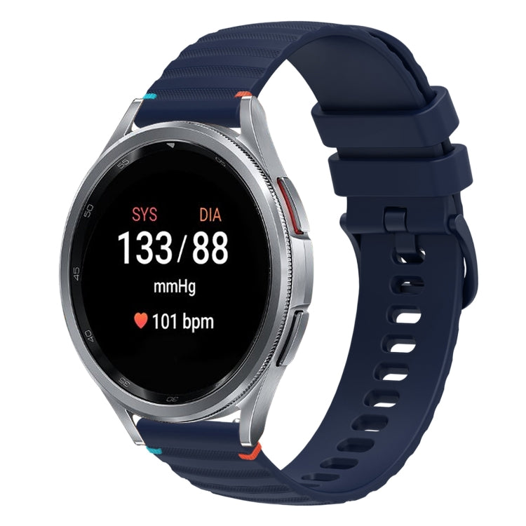 波浪點綴縫線20mm矽膠錶帶，適用於Samsung Galaxy Watch FE 40mm，Samsung Galaxy Watch 7 40 / 44mm，Samsung Galaxy Watch 6 Classic 43 / 47mm，Samsung Galaxy Watch 6 40 / 44mm