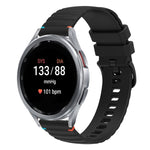 波浪點綴縫線20mm矽膠錶帶，適用於Samsung Galaxy Watch FE 40mm，Samsung Galaxy Watch 7 40 / 44mm，Samsung Galaxy Watch 6 Classic 43 / 47mm，Samsung Galaxy Watch 6 40 / 44mm