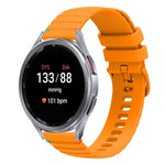 波浪點綴縫線20mm矽膠錶帶，適用於Samsung Galaxy Watch FE 40mm，Samsung Galaxy Watch 7 40 / 44mm，Samsung Galaxy Watch 6 Classic 43 / 47mm，Samsung Galaxy Watch 6 40 / 44mm
