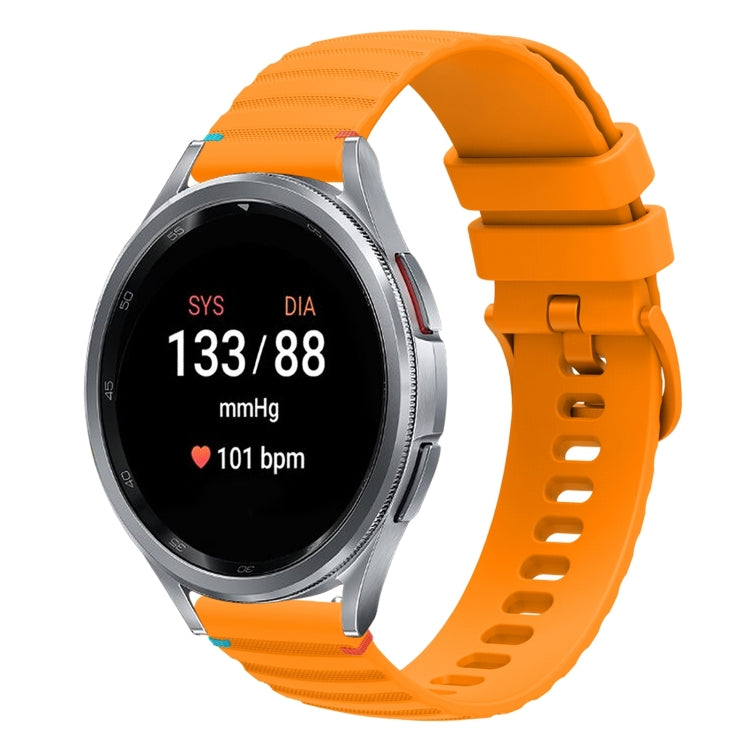 波浪點綴縫線20mm矽膠錶帶，適用於Samsung Galaxy Watch FE 40mm，Samsung Galaxy Watch 7 40 / 44mm，Samsung Galaxy Watch 6 Classic 43 / 47mm，Samsung Galaxy Watch 6 40 / 44mm