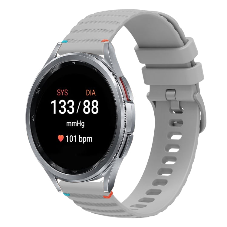波浪點綴縫線20mm矽膠錶帶，適用於Samsung Galaxy Watch FE 40mm，Samsung Galaxy Watch 7 40 / 44mm，Samsung Galaxy Watch 6 Classic 43 / 47mm，Samsung Galaxy Watch 6 40 / 44mm