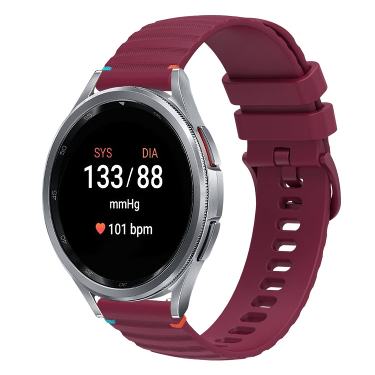 波浪點綴縫線20mm矽膠錶帶，適用於Samsung Galaxy Watch FE 40mm，Samsung Galaxy Watch 7 40 / 44mm，Samsung Galaxy Watch 6 Classic 43 / 47mm，Samsung Galaxy Watch 6 40 / 44mm