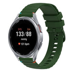 波浪點綴縫線20mm矽膠錶帶，適用於Samsung Galaxy Watch FE 40mm，Samsung Galaxy Watch 7 40 / 44mm，Samsung Galaxy Watch 6 Classic 43 / 47mm，Samsung Galaxy Watch 6 40 / 44mm