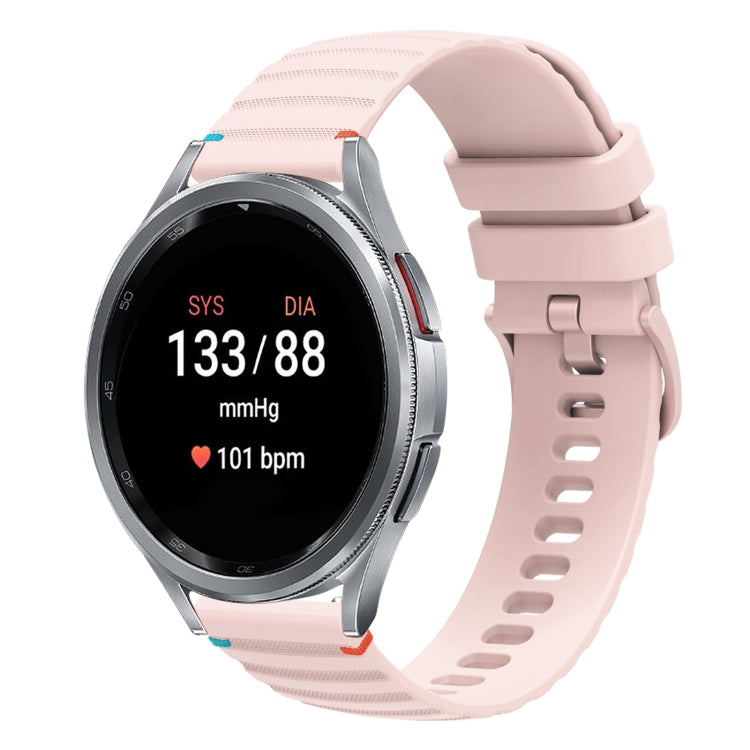 波浪點綴縫線20mm矽膠錶帶，適用於Samsung Galaxy Watch FE 40mm，Samsung Galaxy Watch 7 40 / 44mm，Samsung Galaxy Watch 6 Classic 43 / 47mm，Samsung Galaxy Watch 6 40 / 44mm