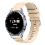 波浪點綴縫線20mm矽膠錶帶，適用於Samsung Galaxy Watch FE 40mm，Samsung Galaxy Watch 7 40 / 44mm，Samsung Galaxy Watch 6 Classic 43 / 47mm，Samsung Galaxy Watch 6 40 / 44mm