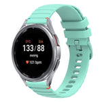 波浪點綴縫線20mm矽膠錶帶，適用於Samsung Galaxy Watch FE 40mm，Samsung Galaxy Watch 7 40 / 44mm，Samsung Galaxy Watch 6 Classic 43 / 47mm，Samsung Galaxy Watch 6 40 / 44mm