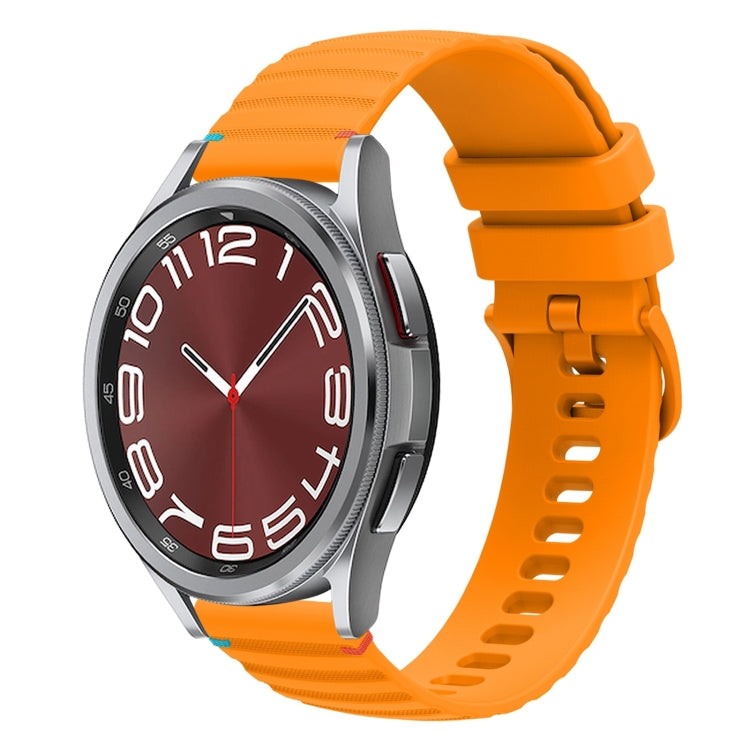 波浪點綴縫線20mm矽膠錶帶，適用於Samsung Galaxy Watch FE 40mm，Samsung Galaxy Watch 7 40 / 44mm，Samsung Galaxy Watch 6 Classic 43 / 47mm，Samsung Galaxy Watch 6 40 / 44mm