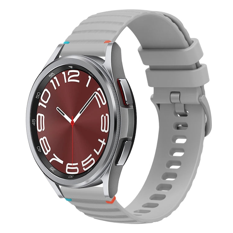波浪點綴縫線20mm矽膠錶帶，適用於Samsung Galaxy Watch FE 40mm，Samsung Galaxy Watch 7 40 / 44mm，Samsung Galaxy Watch 6 Classic 43 / 47mm，Samsung Galaxy Watch 6 40 / 44mm