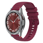 波浪點綴縫線20mm矽膠錶帶，適用於Samsung Galaxy Watch FE 40mm，Samsung Galaxy Watch 7 40 / 44mm，Samsung Galaxy Watch 6 Classic 43 / 47mm，Samsung Galaxy Watch 6 40 / 44mm