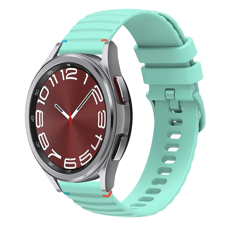 波浪點綴縫線20mm矽膠錶帶，適用於Samsung Galaxy Watch FE 40mm，Samsung Galaxy Watch 7 40 / 44mm，Samsung Galaxy Watch 6 Classic 43 / 47mm，Samsung Galaxy Watch 6 40 / 44mm