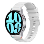 波浪點綴縫線20mm矽膠錶帶，適用於Samsung Galaxy Watch FE 40mm，Samsung Galaxy Watch 7 40 / 44mm，Samsung Galaxy Watch 6 Classic 43 / 47mm，Samsung Galaxy Watch 6 40 / 44mm