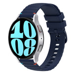 波浪點綴縫線20mm矽膠錶帶，適用於Samsung Galaxy Watch FE 40mm，Samsung Galaxy Watch 7 40 / 44mm，Samsung Galaxy Watch 6 Classic 43 / 47mm，Samsung Galaxy Watch 6 40 / 44mm