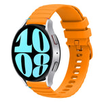 波浪點綴縫線20mm矽膠錶帶，適用於Samsung Galaxy Watch FE 40mm，Samsung Galaxy Watch 7 40 / 44mm，Samsung Galaxy Watch 6 Classic 43 / 47mm，Samsung Galaxy Watch 6 40 / 44mm