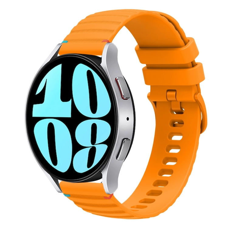 波浪點綴縫線20mm矽膠錶帶，適用於Samsung Galaxy Watch FE 40mm，Samsung Galaxy Watch 7 40 / 44mm，Samsung Galaxy Watch 6 Classic 43 / 47mm，Samsung Galaxy Watch 6 40 / 44mm
