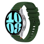 波浪點綴縫線20mm矽膠錶帶，適用於Samsung Galaxy Watch FE 40mm，Samsung Galaxy Watch 7 40 / 44mm，Samsung Galaxy Watch 6 Classic 43 / 47mm，Samsung Galaxy Watch 6 40 / 44mm