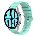 波浪點綴縫線20mm矽膠錶帶，適用於Samsung Galaxy Watch FE 40mm，Samsung Galaxy Watch 7 40 / 44mm，Samsung Galaxy Watch 6 Classic 43 / 47mm，Samsung Galaxy Watch 6 40 / 44mm