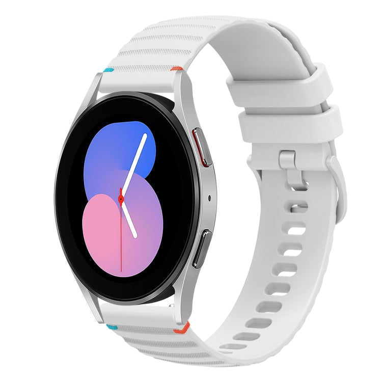 波浪點綴縫線 20mm 矽膠錶帶，適用於 Samsung Galaxy Watch 5 40 / 44mm，適用於 Samsung Galaxy Watch 5 Pro 45mm，適用於 Samsung Galaxy Watch 4 40 / 44mm，適用於 Samsung Galaxy Watch 4 Classic 42 / 46mm