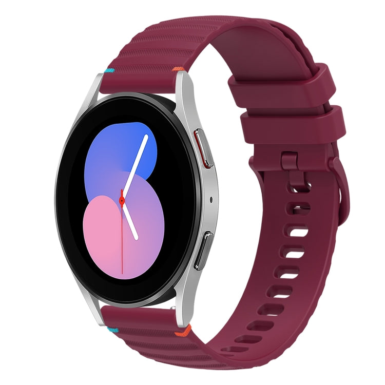 波浪點綴縫線 20mm 矽膠錶帶，適用於 Samsung Galaxy Watch 5 40 / 44mm，適用於 Samsung Galaxy Watch 5 Pro 45mm，適用於 Samsung Galaxy Watch 4 40 / 44mm，適用於 Samsung Galaxy Watch 4 Classic 42 / 46mm