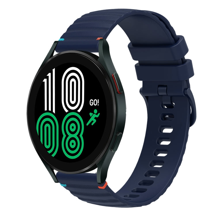 波浪點綴縫線 20mm 矽膠錶帶，適用於 Samsung Galaxy Watch 5 40 / 44mm，適用於 Samsung Galaxy Watch 5 Pro 45mm，適用於 Samsung Galaxy Watch 4 40 / 44mm，適用於 Samsung Galaxy Watch 4 Classic 42 / 46mm