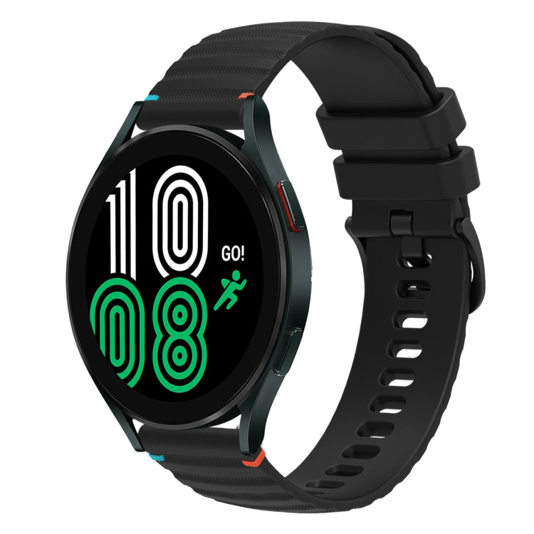 波浪點綴縫線 20mm 矽膠錶帶，適用於 Samsung Galaxy Watch 5 40 / 44mm，適用於 Samsung Galaxy Watch 5 Pro 45mm，適用於 Samsung Galaxy Watch 4 40 / 44mm，適用於 Samsung Galaxy Watch 4 Classic 42 / 46mm