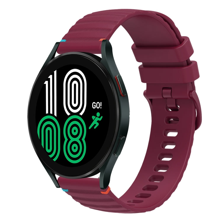 波浪點綴縫線 20mm 矽膠錶帶，適用於 Samsung Galaxy Watch 5 40 / 44mm，適用於 Samsung Galaxy Watch 5 Pro 45mm，適用於 Samsung Galaxy Watch 4 40 / 44mm，適用於 Samsung Galaxy Watch 4 Classic 42 / 46mm