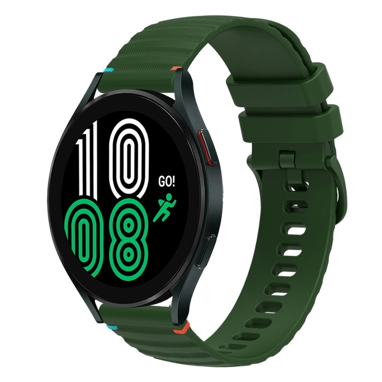 波浪點綴縫線 20mm 矽膠錶帶，適用於 Samsung Galaxy Watch 5 40 / 44mm，適用於 Samsung Galaxy Watch 5 Pro 45mm，適用於 Samsung Galaxy Watch 4 40 / 44mm，適用於 Samsung Galaxy Watch 4 Classic 42 / 46mm
